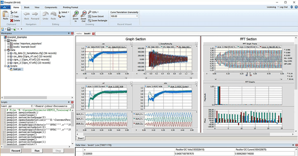 PSCAD model and simulation software