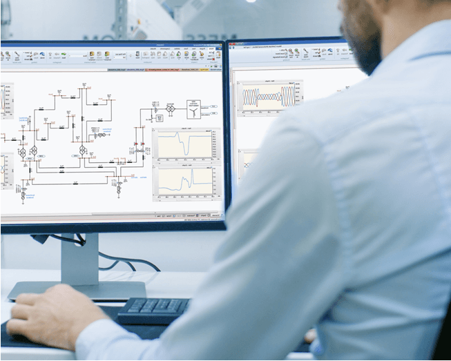 PSCAD integrated graphical simulation environment